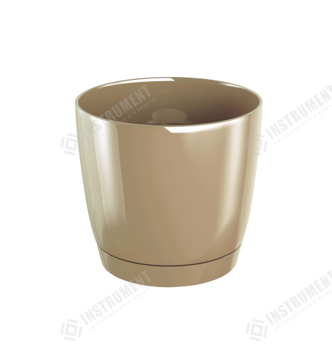 Květináč 13,5cm Coubi Round P DUOP135-7502U káva s mlékem plastový PROSPERPLAST