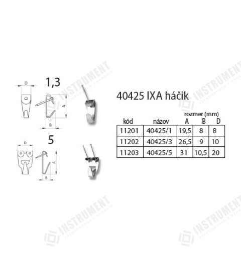 háček IXA 40425/1 19,5mm