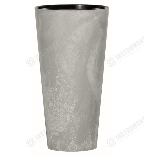 Květináč 30cm TUBUS SLIM BETON EFFECT DTUS300E-422U šedý plastový PROSPERPLAST
