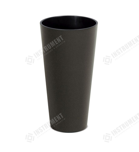Květináč 25cm TUBUS SLIM ECO WOOD DTUS250W-4625W kávový plastový PROSPERPLAST