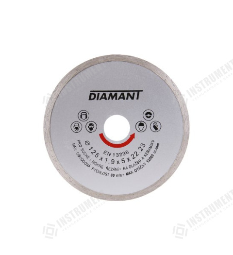 Kotouč diamantový DIAMANT 125x1.9x22.2mm plný