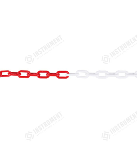 Řetěz plastový 5.5mmx25m červeno-bílý