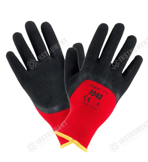 rukavice pracovní Polyester-pískový latex vel.10