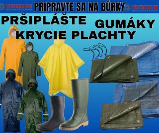 ☔🌧️Nenechajte si pokaziť plány silným dažďom! Chráňte sa spoľahlivými pršiplášťami, nepremokavou obuvou a pevnými krycími...