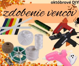 🍂Vyrobte si vlastné dekorácie, vence a venčeky, či iné predmety pomocou naších tavných lepiacích pištolí. Použitie tavnej...